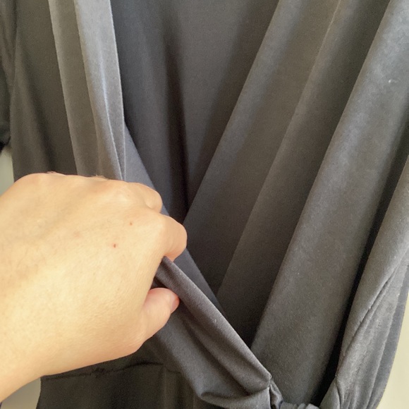 Black wrap front dress in size M - Picture 5 of 7